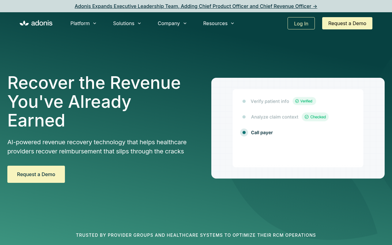 Adonis product interface