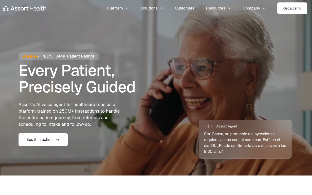 Assort Health product interface