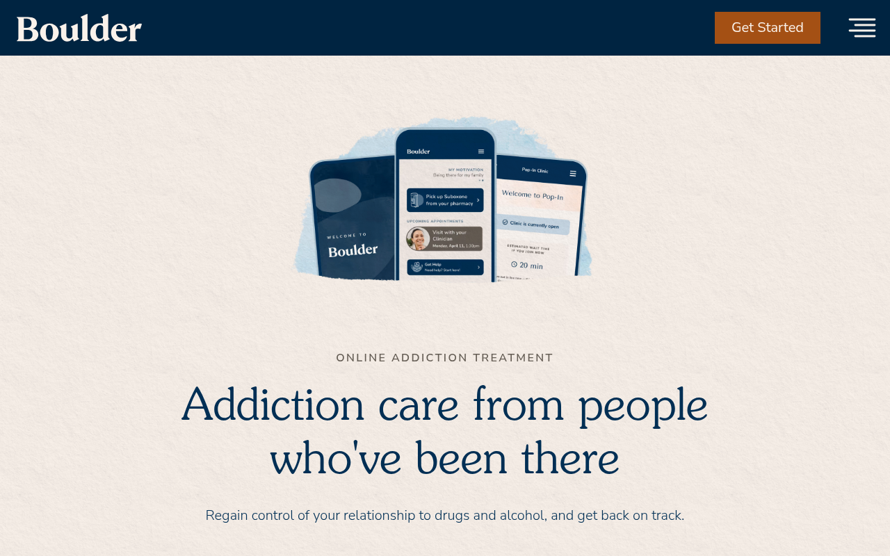 Boulder Care product interface