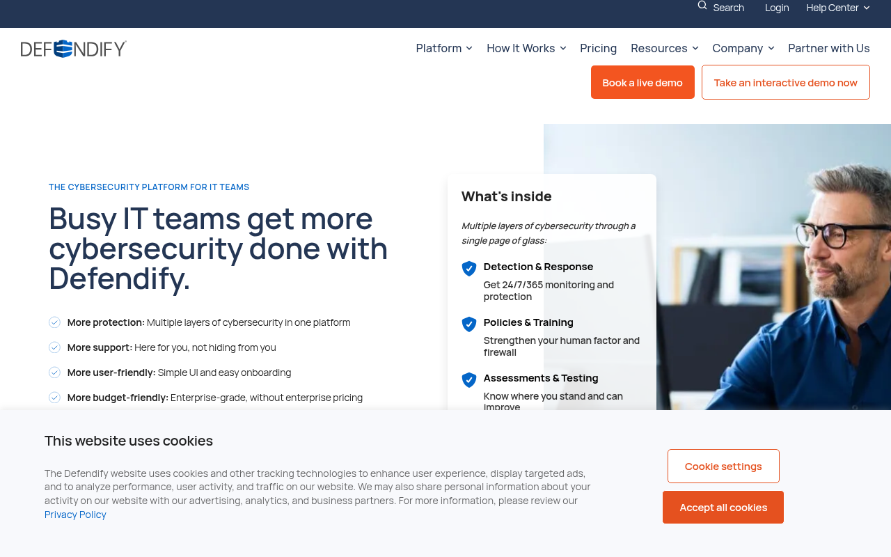 Defendify product interface
