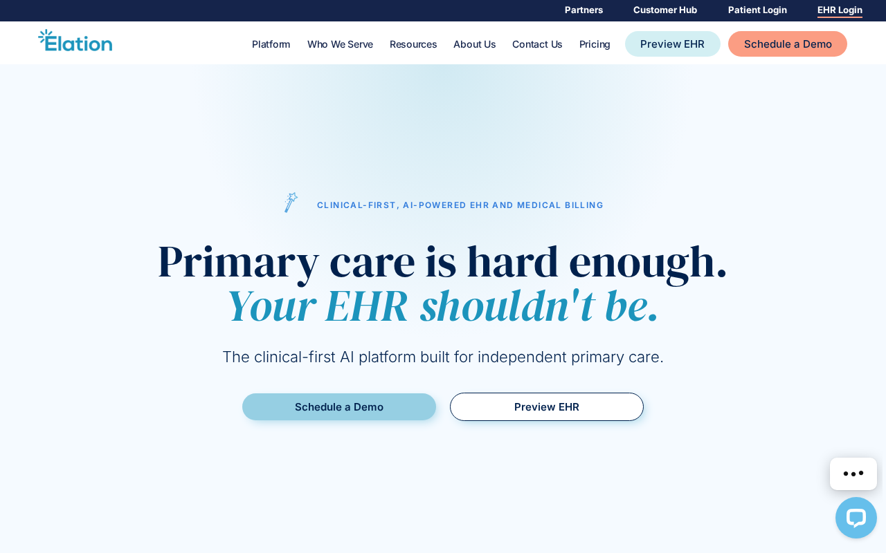 Elation Health product interface