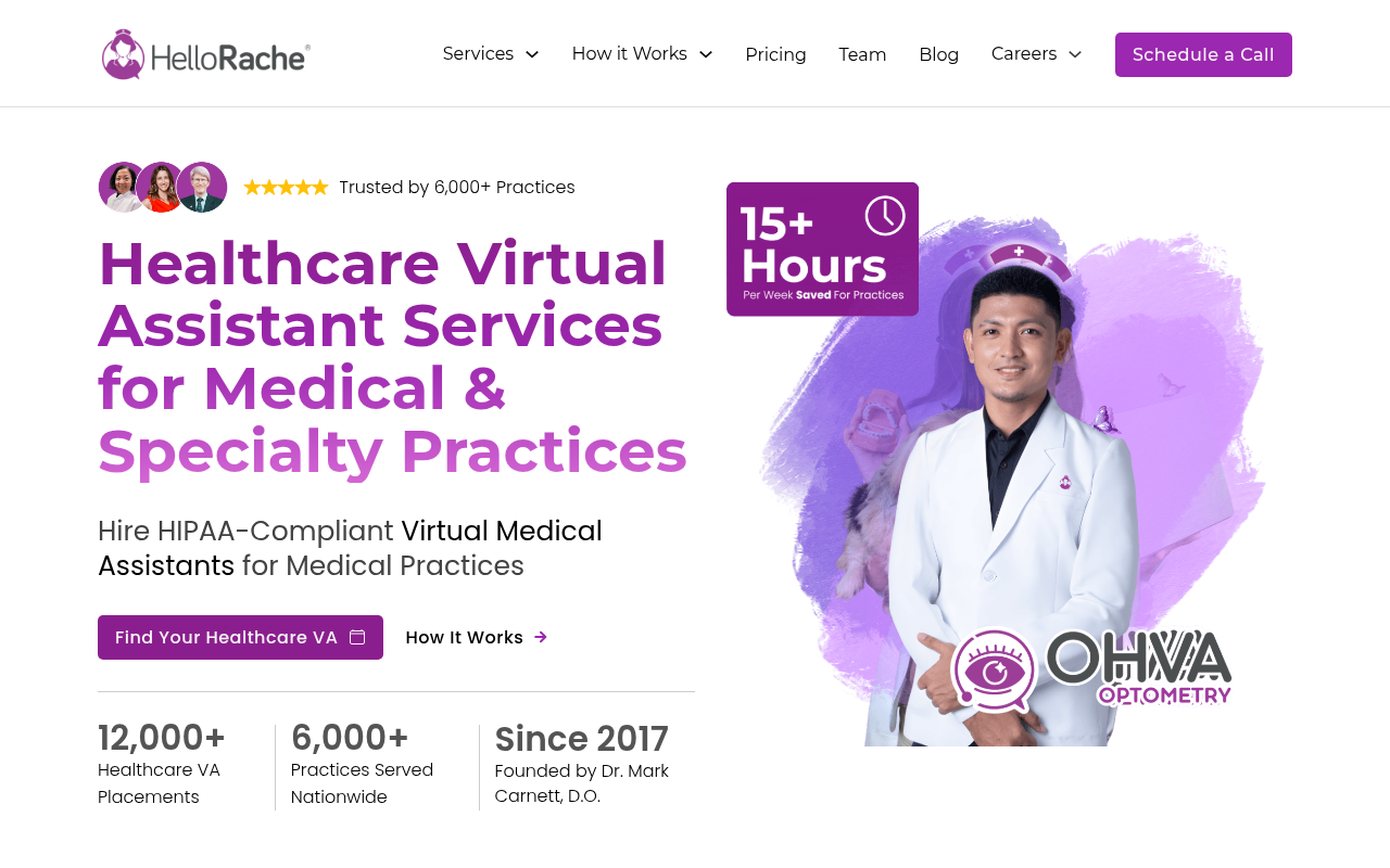 HelloRache product interface
