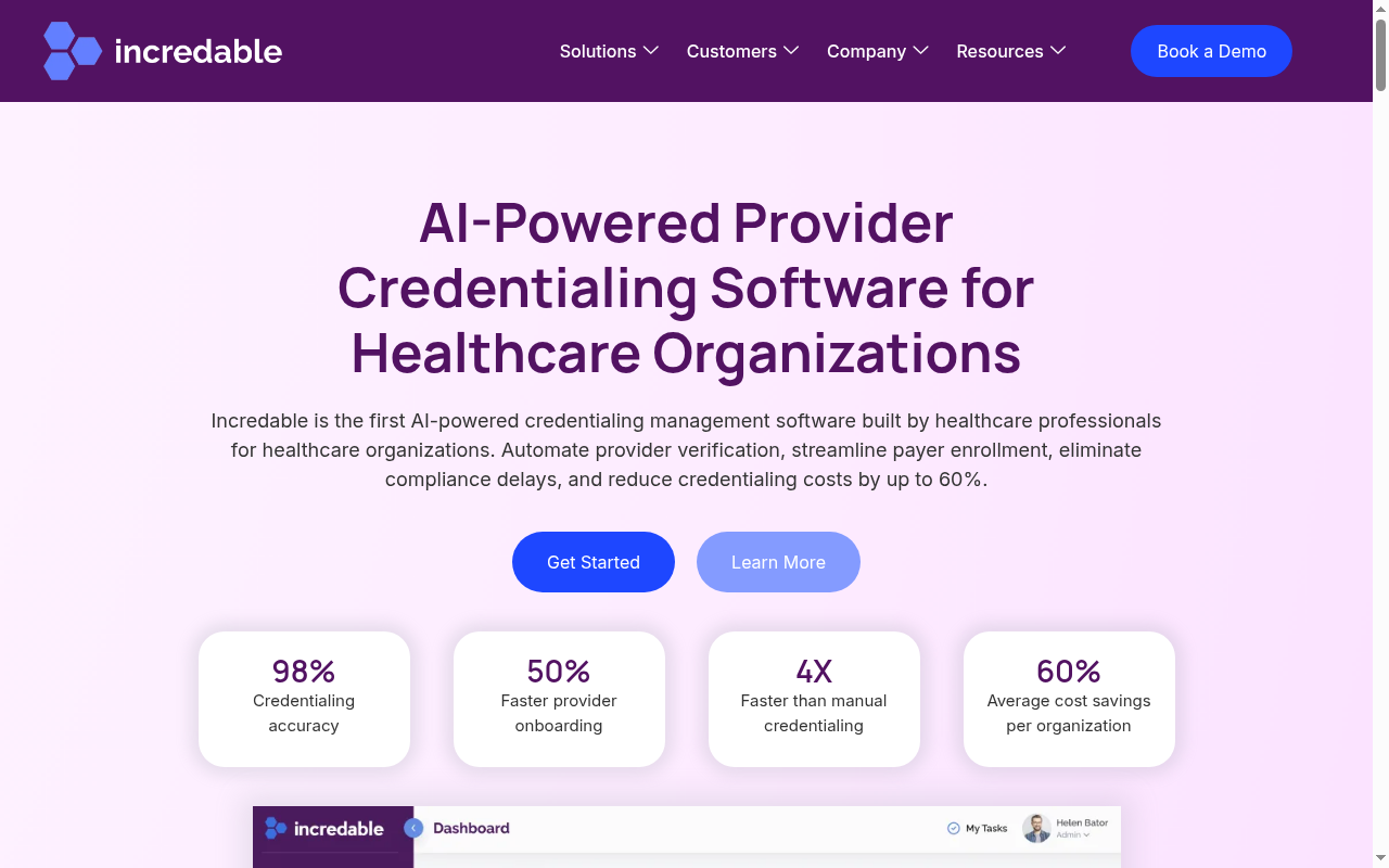 Incredable product interface