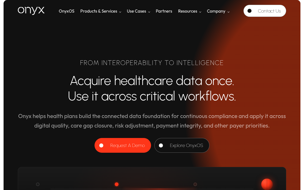 Onyx product interface