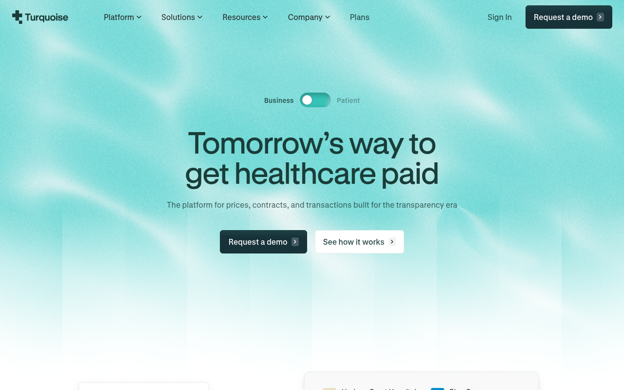 Turquoise Health product interface