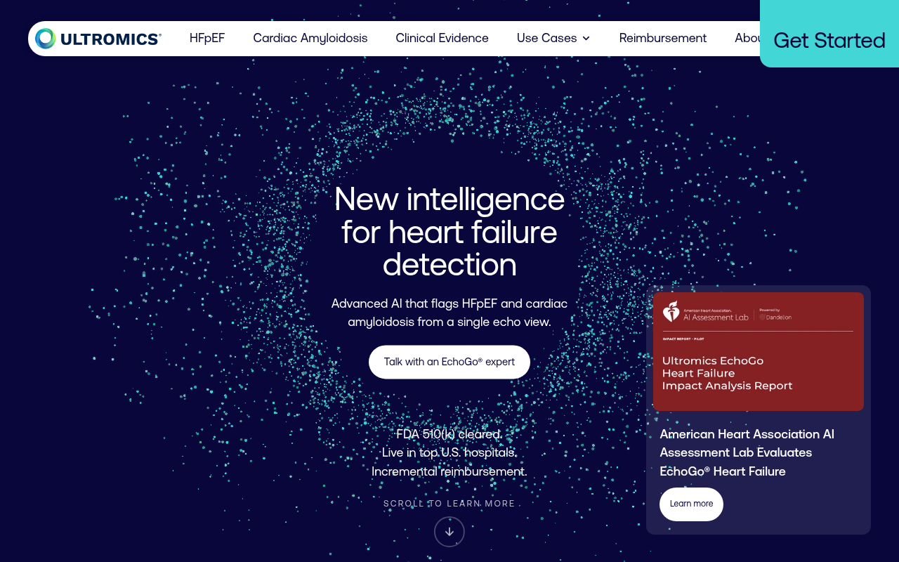 Ultromics product interface